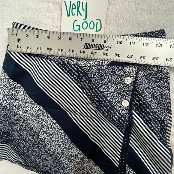 Lady Hagen Womens Size 2 A-Line Skirt With Geometric Pattern & Button Detail - Picture 9 of 11